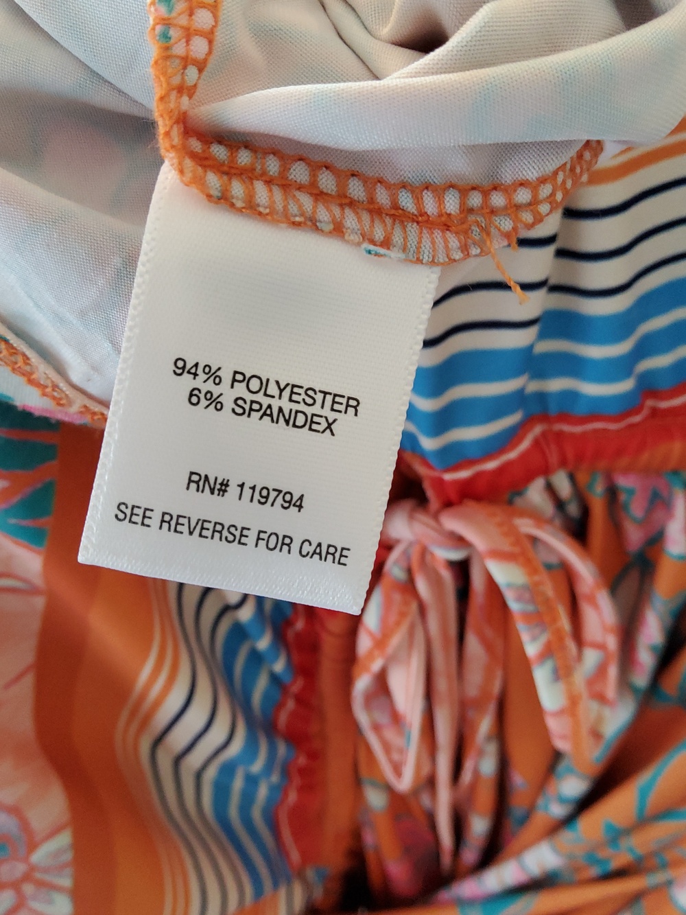 ONE WORLD Peach Floral Boho Maxi Dress with Teal and Purple Accents - Picture 4 of 4